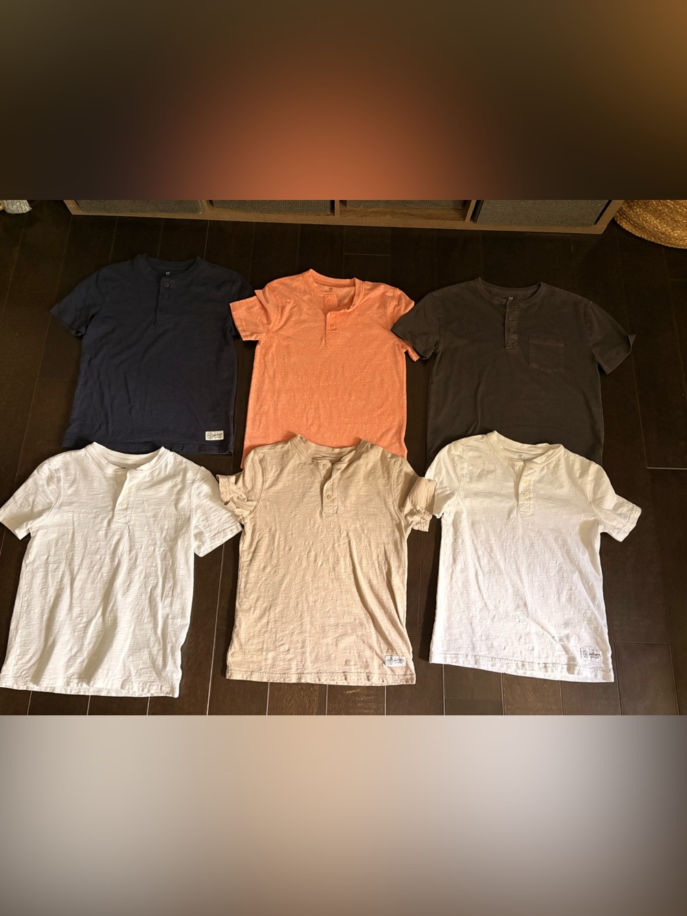 Set of 6 Gap 3 Button Tees